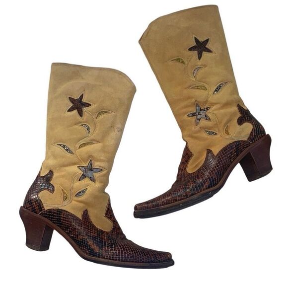 Fabio Zago Shoes - VTG Fabio Zago Women Western Square Dance Rodeo  Cowgirl Boots Made In Italy 39